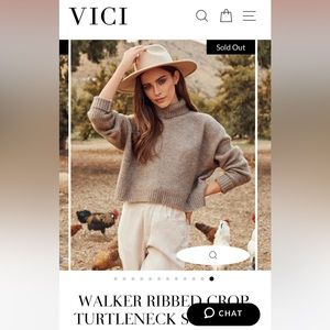 Vici cropped turtleneck sweater